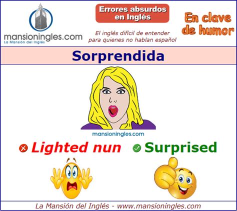 sorprendida in english|More.